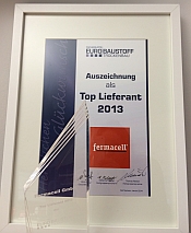 Ausgezeichnet: fermacell ist Top Lieferant 2013 der EUROBAUSTOFF!